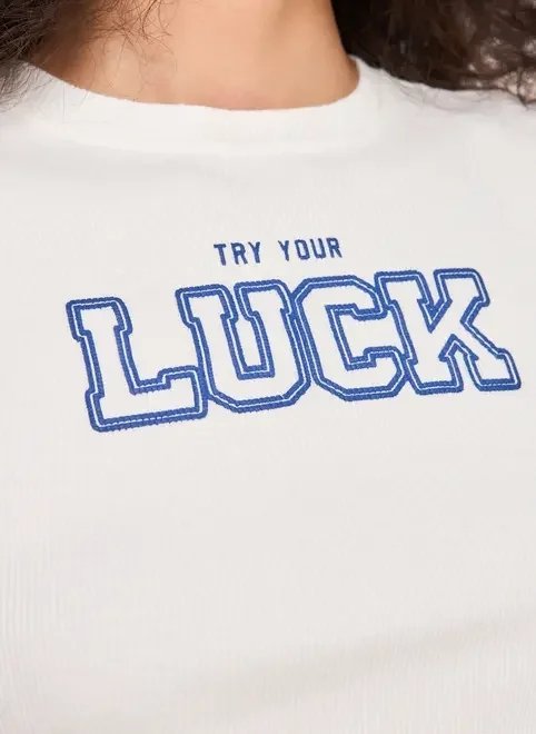 blusa mini tee college com azul blusa mini tee college com azul