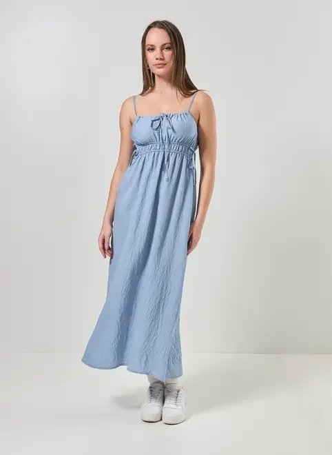 vestido midi acinturado amarração vestido midi acinturado amarração