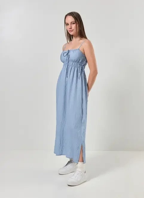 vestido midi acinturado amarração vestido midi acinturado amarração