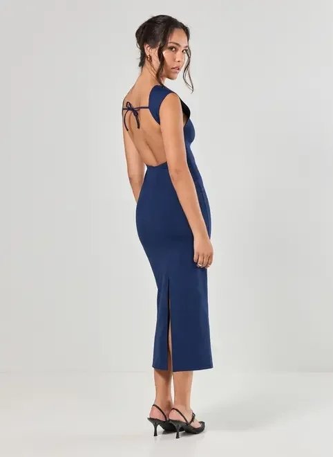vestido em poliamida costas abertas vestido em poliamida costas abertas
