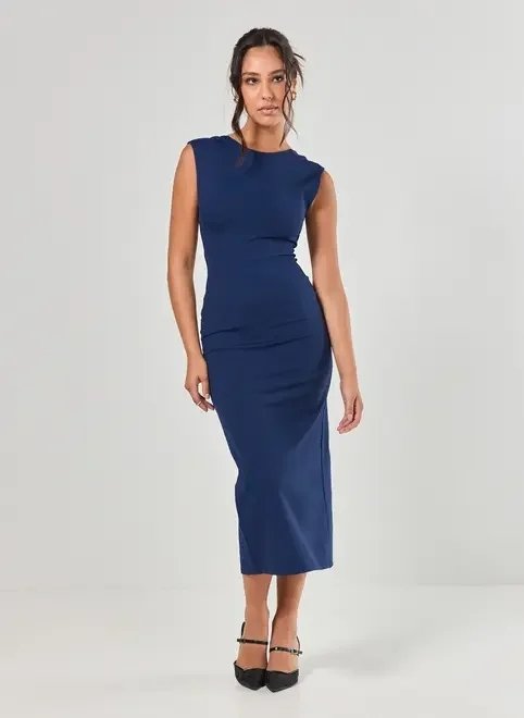 vestido em poliamida costas abertas vestido em poliamida costas abertas