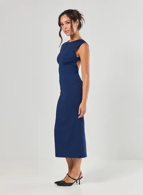 vestido em poliamida costas abertas vestido em poliamida costas abertas