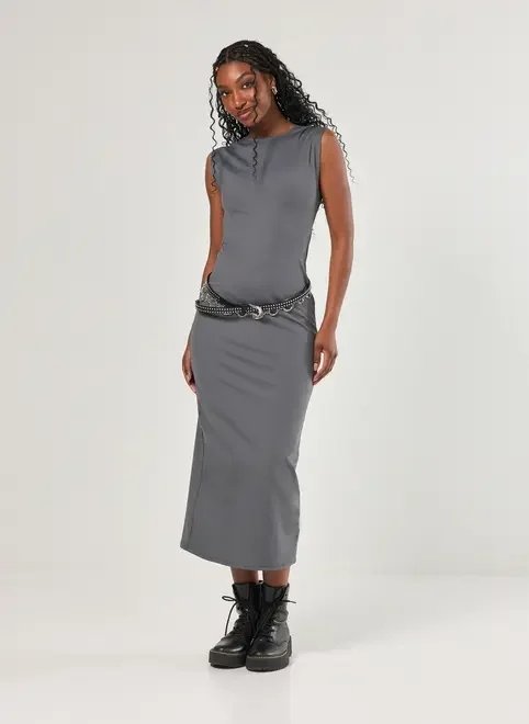 vestido em poliamida costas abertas vestido em poliamida costas abertas