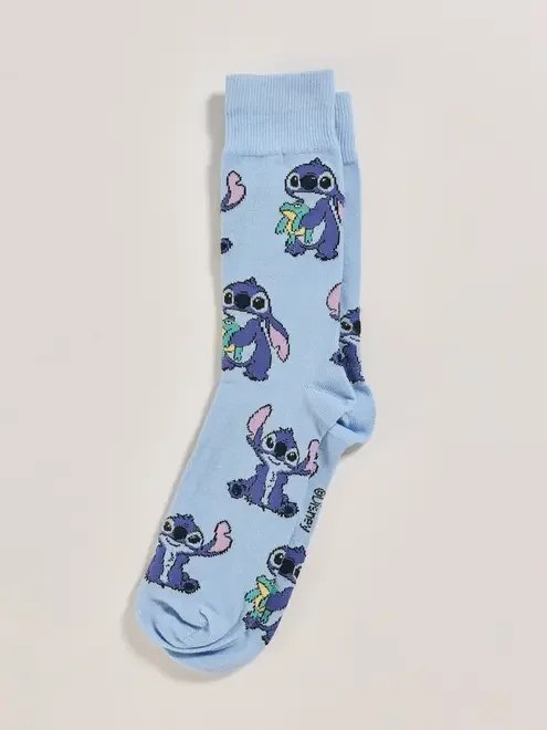 meia azul stitch meia azul stitch