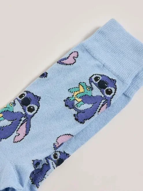 meia azul stitch meia azul stitch