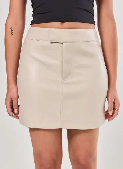 saia curta poliuretano saia curta poliuretano