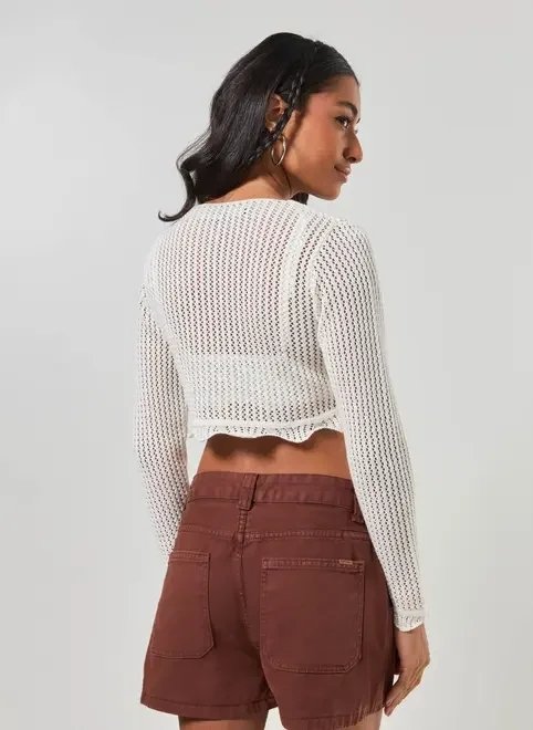 casaquinho tricô off-white casaquinho tricô off-white