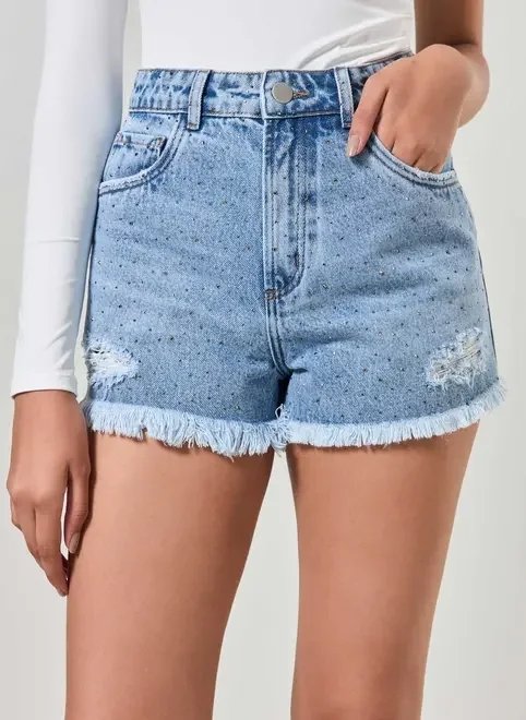 short jeans destroyed brilho short jeans destroyed brilho