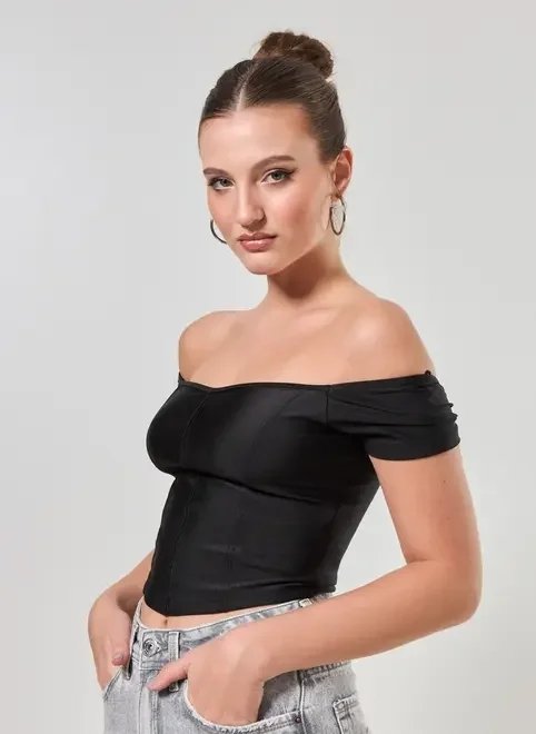 cropped corsetado poliamida cropped corsetado poliamida