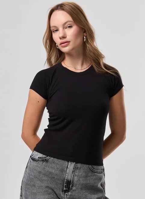 blusa manga curta justa raglan blusa manga curta justa raglan