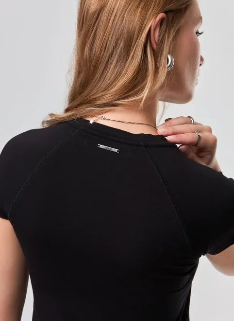 blusa manga curta justa raglan blusa manga curta justa raglan