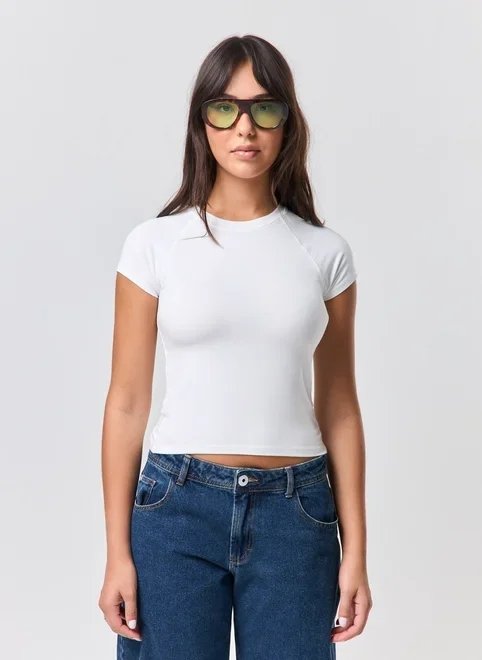 blusa manga curta justa raglan blusa manga curta justa raglan