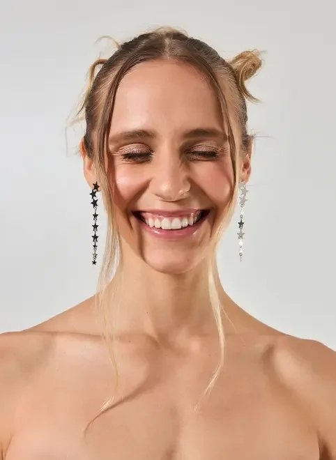 conjunto 6 brincos estrelas e zircônia conjunto 6 brincos estrelas e zircônia