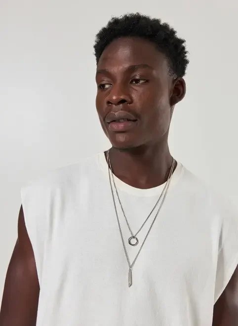 conjunto 2 colares formas martelado conjunto 2 colares formas martelado