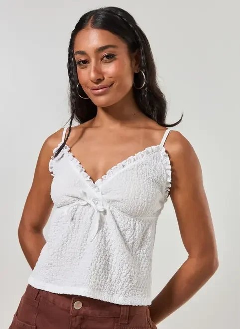 regata off-white texturizada regata off-white texturizada