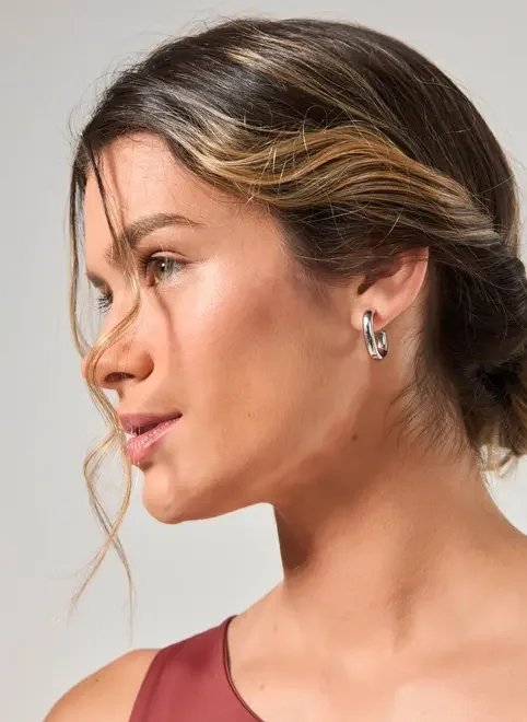 conjunto 3 argolas preateada e dourado conjunto 3 argolas preateada e dourado