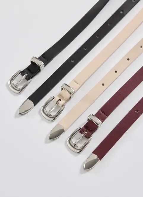 conjunto 3 cintos finos poliuretano conjunto 3 cintos finos poliuretano