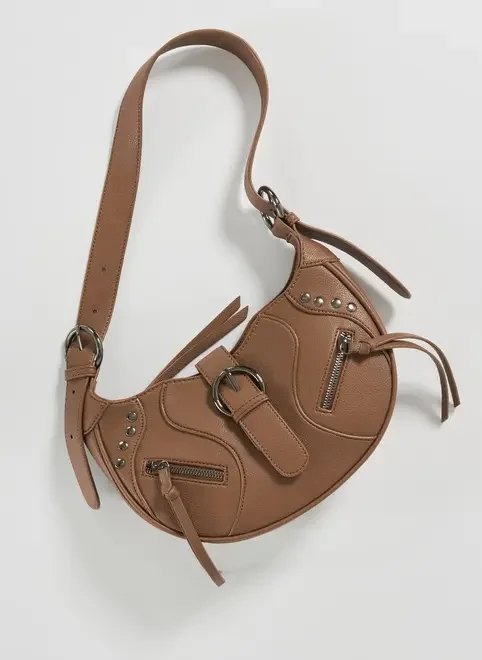 bolsa meia lua marrom bolsa meia lua marrom