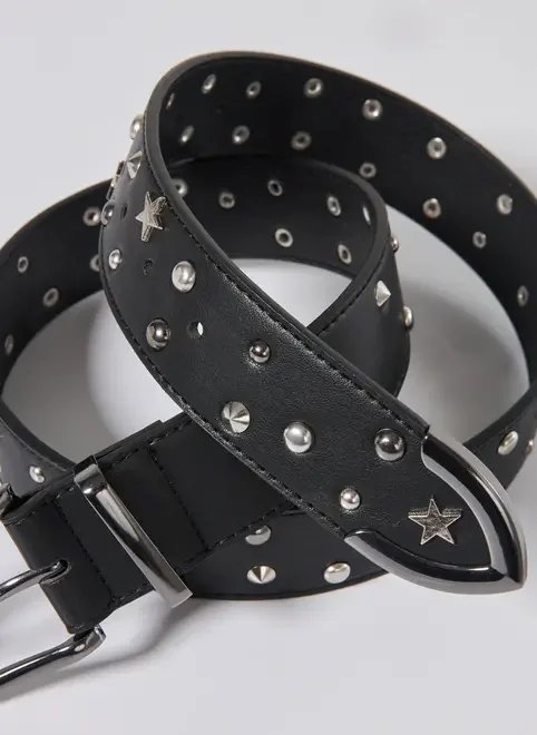 cinto preto tachas e estrelas cinto preto tachas e estrelas