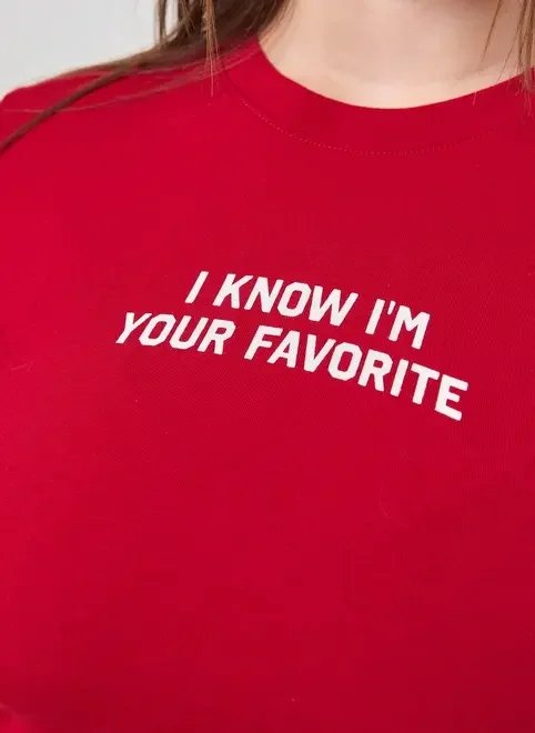 blusa mini tee vermelha favorite blusa mini tee vermelha favorite