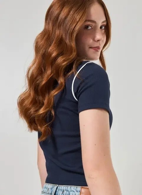 blusa mini tee marinho borboleta blusa mini tee marinho borboleta