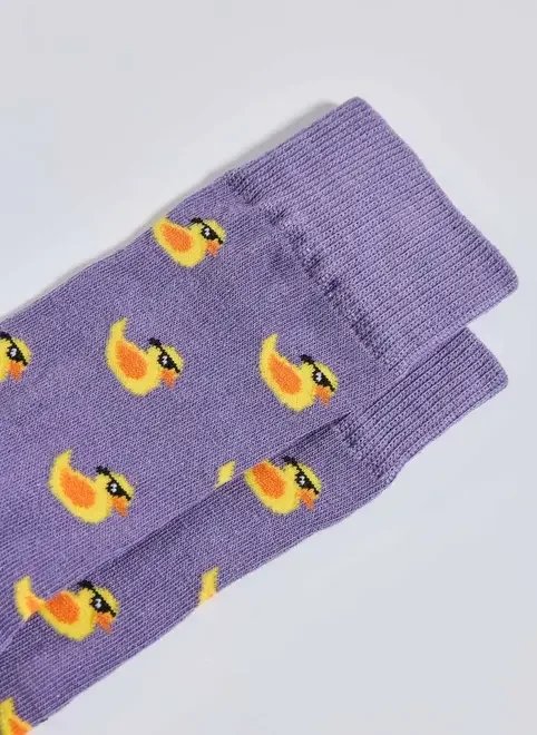 meia roxa patinhos cool meia roxa patinhos cool