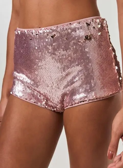 conjunto top hot pant paetê rosa conjunto top hot pant paetê rosa