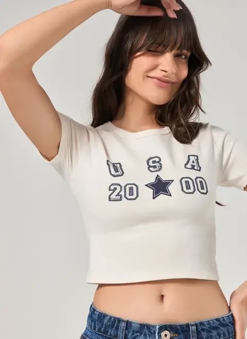 blusa cropped estrela anos 2000 blusa cropped estrela anos 2000