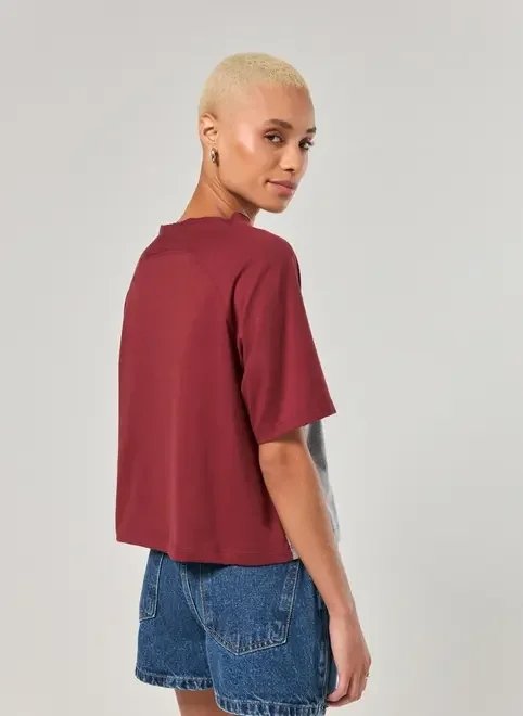 camiseta raglan cinza e vinho forward 28 camiseta raglan cinza e vinho forward 28