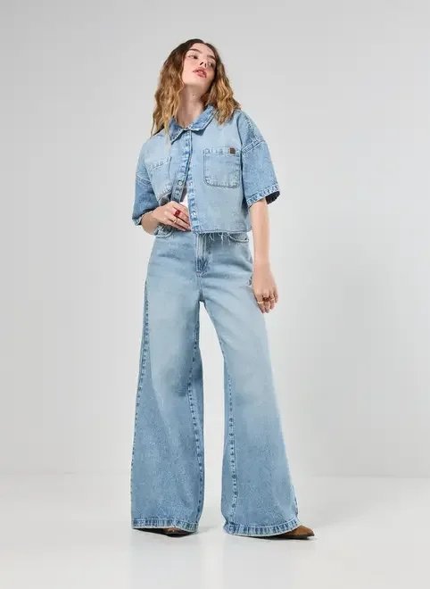 camisa cropped jeans claro camisa cropped jeans claro