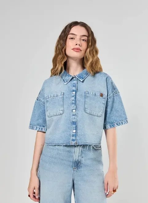 camisa cropped jeans claro camisa cropped jeans claro