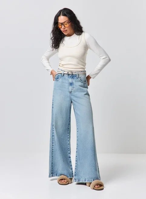 calça jeans pantalona calça jeans pantalona