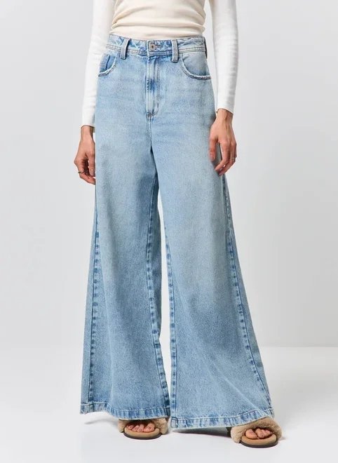 calça jeans pantalona calça jeans pantalona