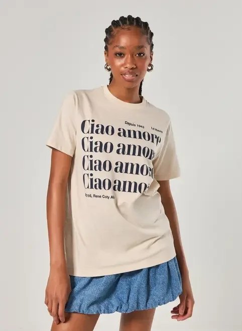 camiseta oversized gelo ciao amore camiseta oversized gelo ciao amore