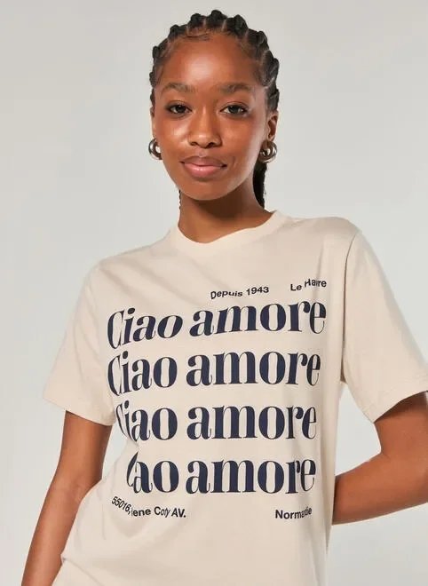 camiseta oversized gelo ciao amore camiseta oversized gelo ciao amore