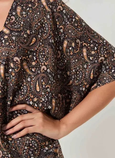 kimono estampa paisley tons terrosos kimono estampa paisley tons terrosos