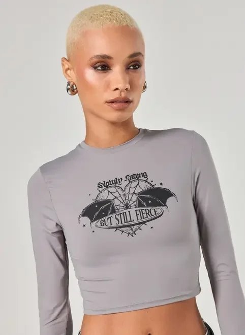 cropped poliamida manga longa teia cropped poliamida manga longa teia