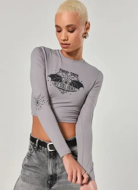 cropped poliamida manga longa teia cropped poliamida manga longa teia