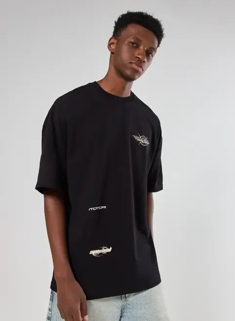 camiseta oversized preta racing camiseta oversized preta racing