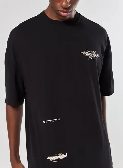 camiseta oversized preta racing camiseta oversized preta racing