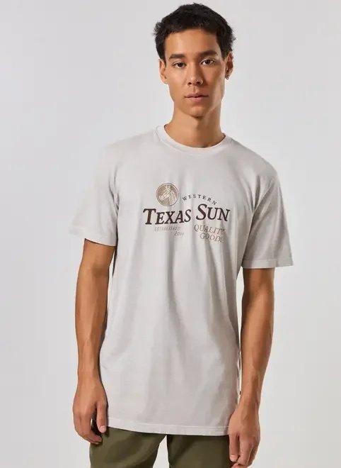 camiseta regular areia estonada western camiseta regular areia estonada western