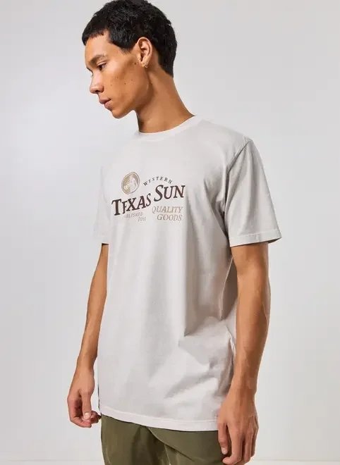 camiseta regular areia estonada western camiseta regular areia estonada western