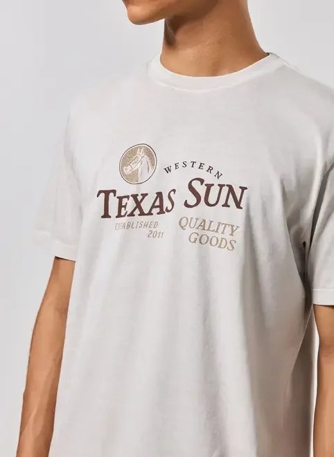 camiseta regular areia estonada western camiseta regular areia estonada western