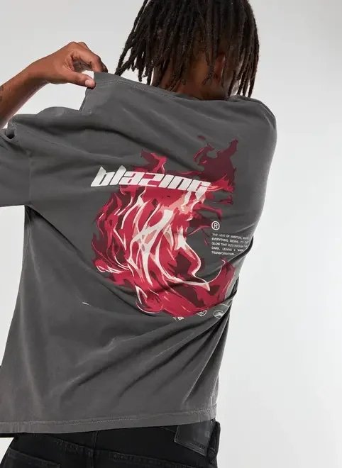 camiseta box preta estonada blazing camiseta box preta estonada blazing