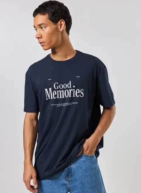 camiseta comfort marinho good memories camiseta comfort marinho good memories