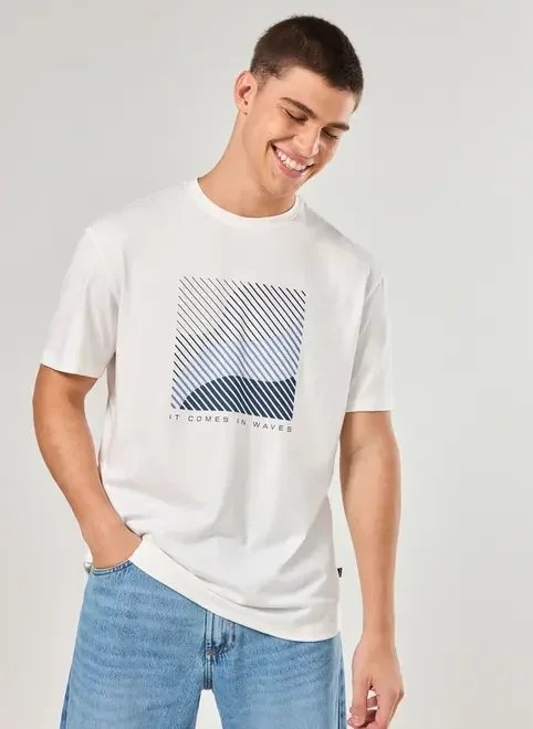 camiseta off-white comfort waves camiseta off-white comfort waves