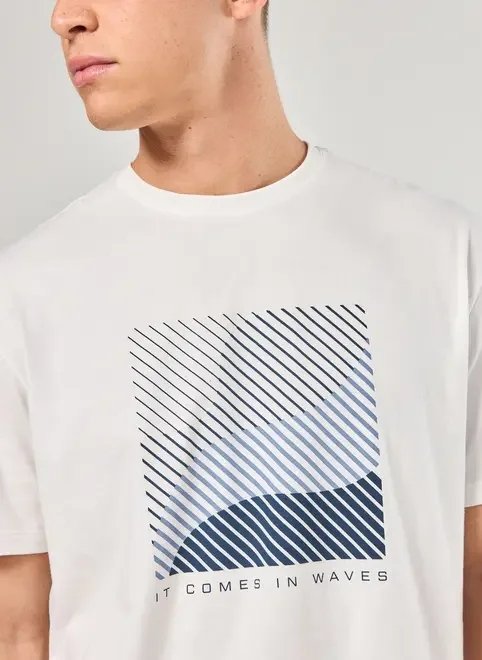 camiseta off-white comfort waves camiseta off-white comfort waves