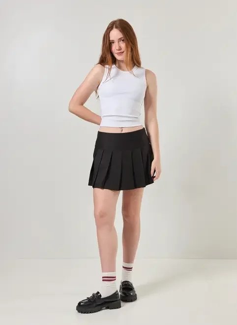 saia plissada preta saia plissada preta