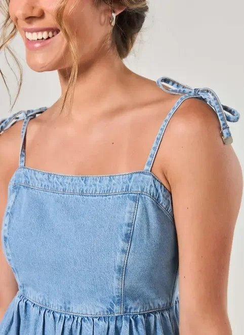 vestido jeans balonê vestido jeans balonê