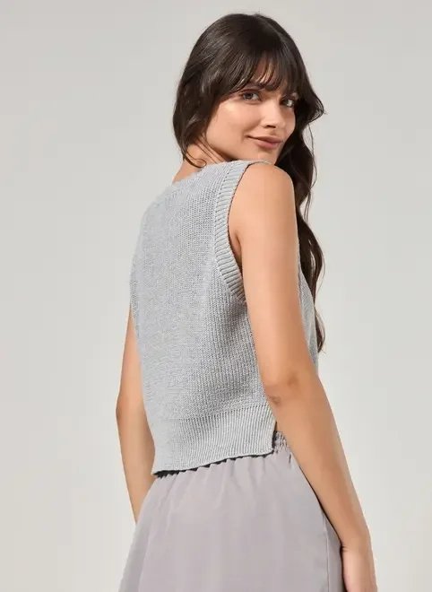 colete cinza tricô colete cinza tricô